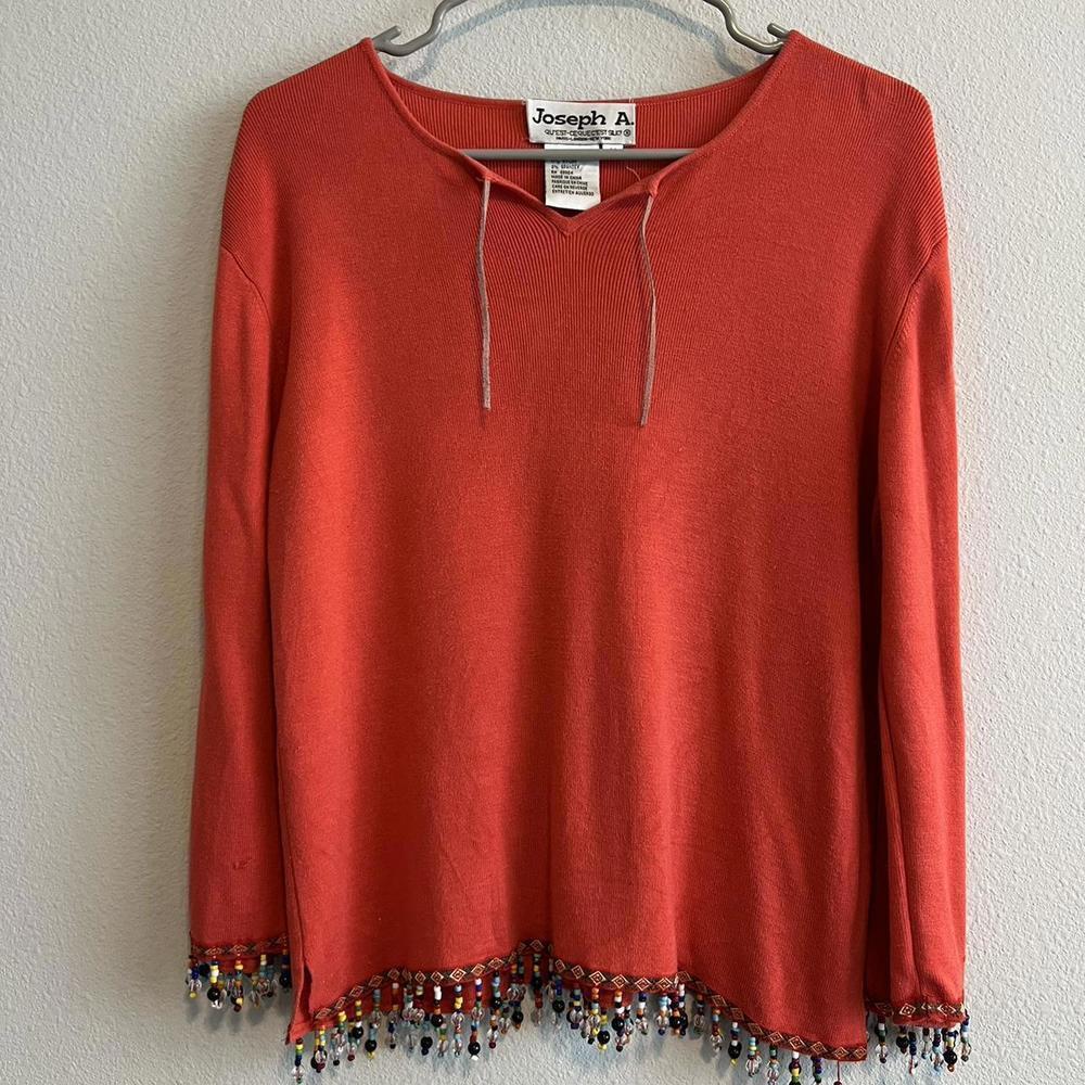Vintage Joseph A Knitted Shirt with Beads